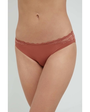 Calvin Klein Underwear figi kolor czerwony z koronki
