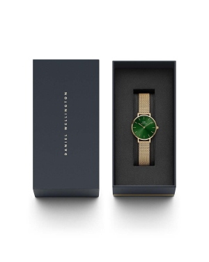 Daniel Wellington zegarek Petite Emerald 28 damski kolor złoty