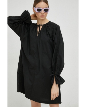 G-Star Raw sukienka bawełniana kolor czarny mini oversize