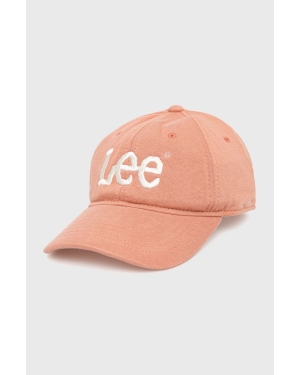 Lee czapka kolor pomarańczowy gładka