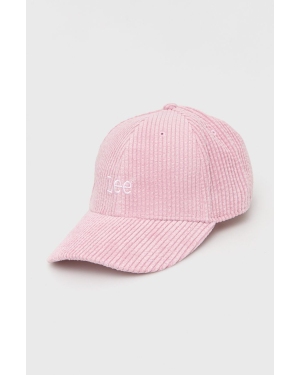 Lee czapka kolor różowy