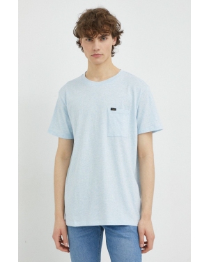 Lee t-shirt bawełniany kolor niebieski melanżowy