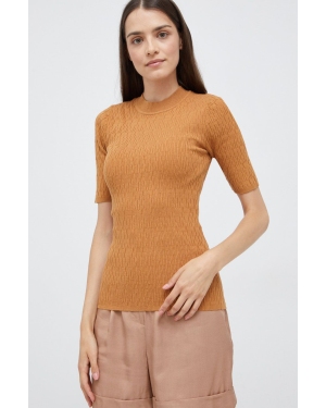 Selected Femme sweter damska kolor brązowy