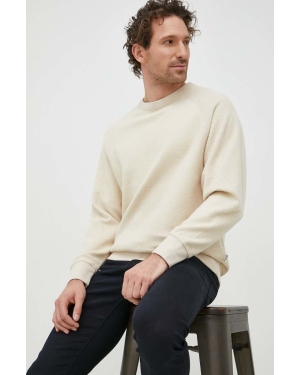 Selected Homme bluza bawełniana męska kolor beżowy gładka