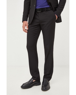 Sisley spodnie męskie kolor czarny proste