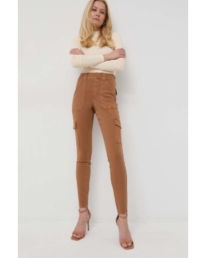 Spanx spodnie modelujące Stretch Twill Ankle Cargo kolor szary high waist