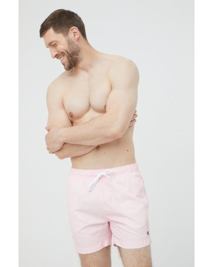 Superdry szorty kąpielowe kolor różowy