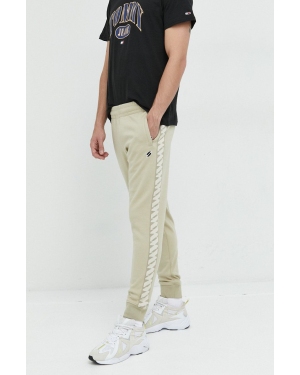 Superdry spodnie dresowe męskie kolor beżowy z aplikacją