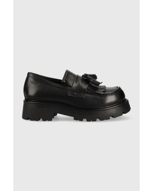 Vagabond Shoemakers mokasyny skórzane COSMO 2.0 damskie kolor czarny na platformie 5449.201.20