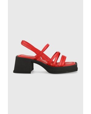 Vagabond Shoemakers sandały skórzane HENNIE kolor czerwony