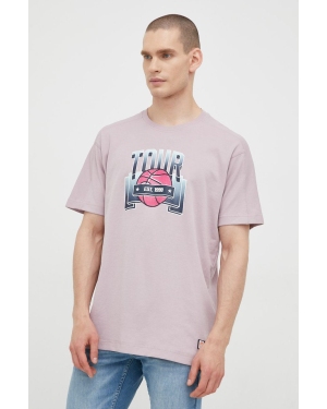 Jack & Jones t-shirt męski kolor fioletowy z nadrukiem