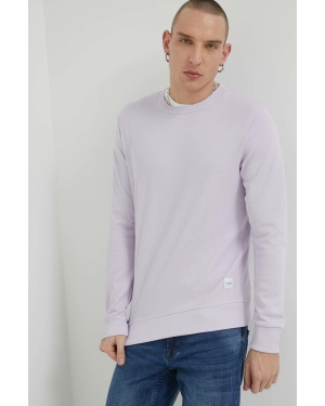 Jack & Jones bluza JJEBASIC męska kolor fioletowy gładka 12181903