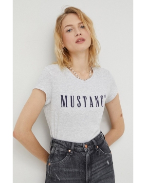 Mustang t-shirt damski kolor szary