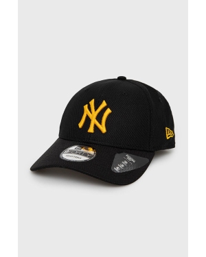 New Era czapka kolor czarny z aplikacją