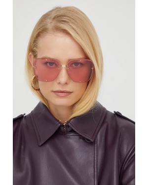 Alexander McQueen okulary przeciwsłoneczne damskie kolor różowy
