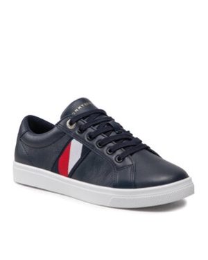 Tommy Hilfiger Sneakersy Corporate Tommy Cupsole FW0FW06605 Granatowy