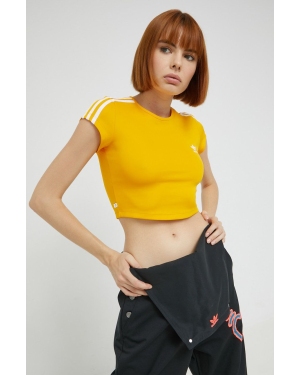 adidas Originals t-shirt damski kolor żółty