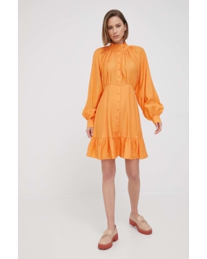 Y.A.S sukienka kolor pomarańczowy mini rozkloszowana
