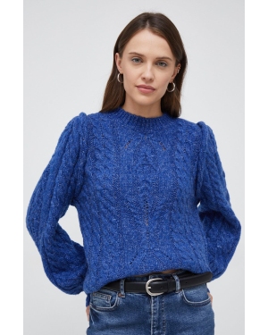 Y.A.S sweter z domieszką wełny damski ciepły z półgolfem