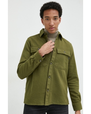 Only & Sons koszula bawełniana męska kolor zielony regular z kołnierzykiem klasycznym