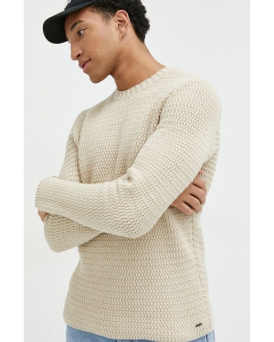Only & Sons sweter bawełniany męski kolor beżowy