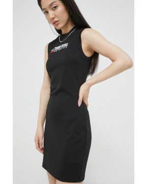 Tommy Jeans sukienka DW0DW13833.9BYY kolor czarny mini dopasowana