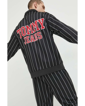 Tommy Jeans bluza męska kolor czarny wzorzysta