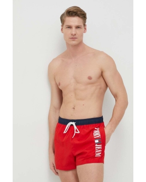 Tommy Jeans szorty kąpielowe kolor czerwony