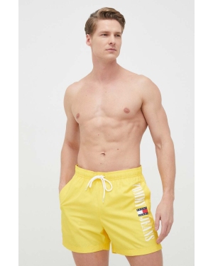 Tommy Jeans szorty kąpielowe kolor żółty