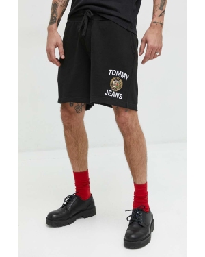 Tommy Jeans szorty bawełniane kolor czarny