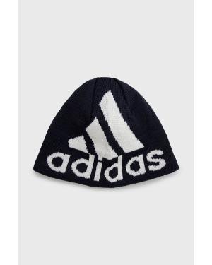 adidas Performance czapka Big Logo kolor granatowy z domieszką wełny