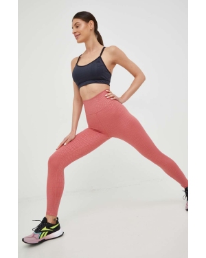adidas Performance legginsy treningowe Optime damskie kolor różowy wzorzyste