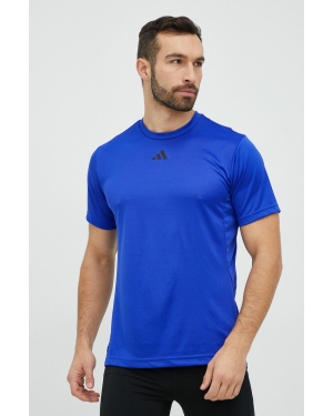 adidas Performance t-shirt treningowy HIIT Base kolor niebieski gładki