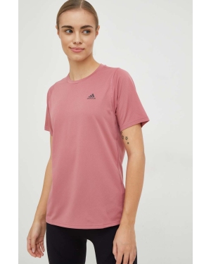 adidas Performance t-shirt do biegania Run Icons kolor różowy