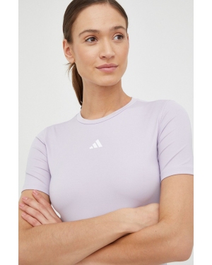 adidas Performance t-shirt treningowy kolor fioletowy