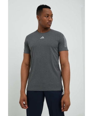 adidas Performance t-shirt do biegania Own the Run kolor szary z nadrukiem