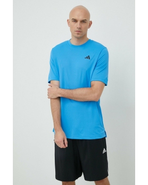 adidas Performance t-shirt treningowy Club kolor niebieski gładki