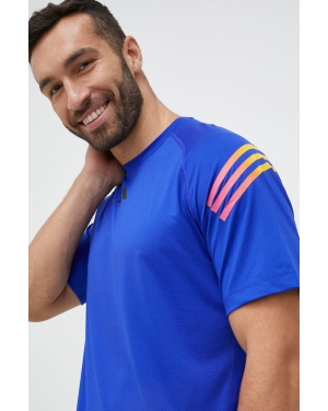 adidas Performance t-shirt treningowy Training Icons kolor niebieski z nadrukiem