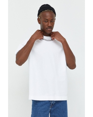 Abercrombie & Fitch t-shirt bawełniany kolor biały gładki