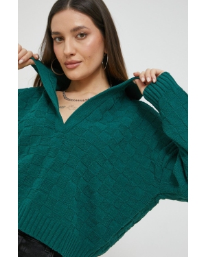 Abercrombie & Fitch sweter damski kolor zielony