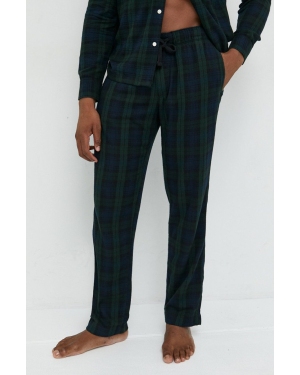 Abercrombie & Fitch spodnie piżamowe męskie kolor zielony wzorzysta