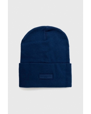 Abercrombie & Fitch czapka kolor niebieski z grubej dzianiny