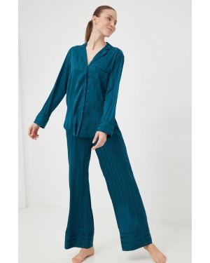 Abercrombie & Fitch koszula piżamowa damska kolor zielony