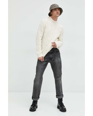 Abercrombie & Fitch sweter męski kolor biały