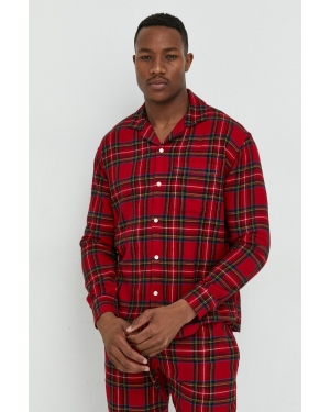 Abercrombie & Fitch koszula piżamowa męska kolor czerwony wzorzysta
