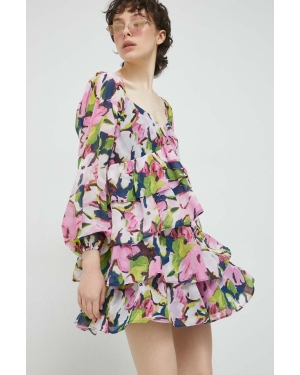 Abercrombie & Fitch sukienka kolor granatowy mini rozkloszowana