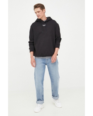 Calvin Klein Jeans bluza bawełniana J30J320604.9BYY męska kolor czarny z kapturem gładka