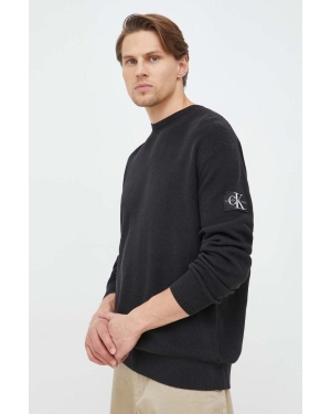 Calvin Klein Jeans sweter bawełniany męski kolor czarny lekki