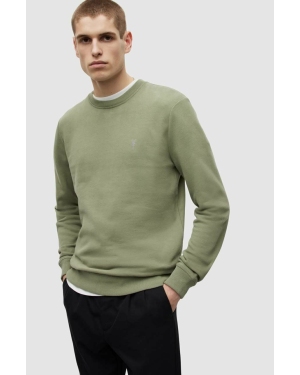 AllSaints sweter RAVEN CREW męski kolor zielony lekki MF034Y