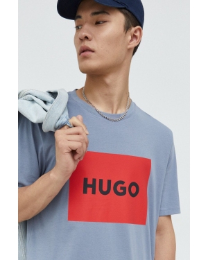 HUGO t-shirt bawełniany 50467952 z nadrukiem